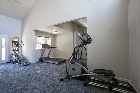 Fitness center at Villas de la Terraza Apartments in Albuquerque NM October 2020